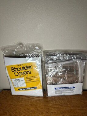 2 sets The Container Store Clear Vinyl Shoulder Covers Set of 3 new